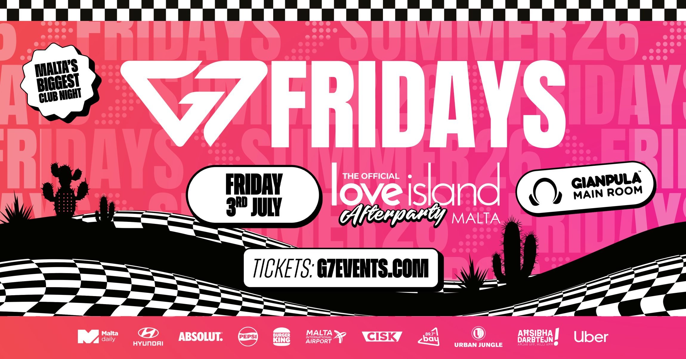 G7 Fridays 2026 – Love Island After Party
