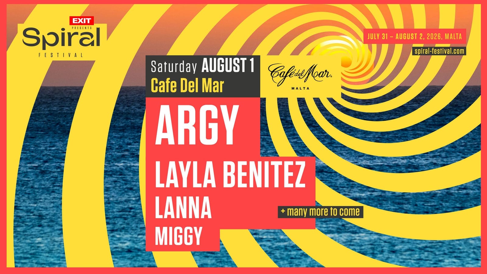 Spiral Festival Day 2 – Saturday at Café Del Mar Ft. ARGY