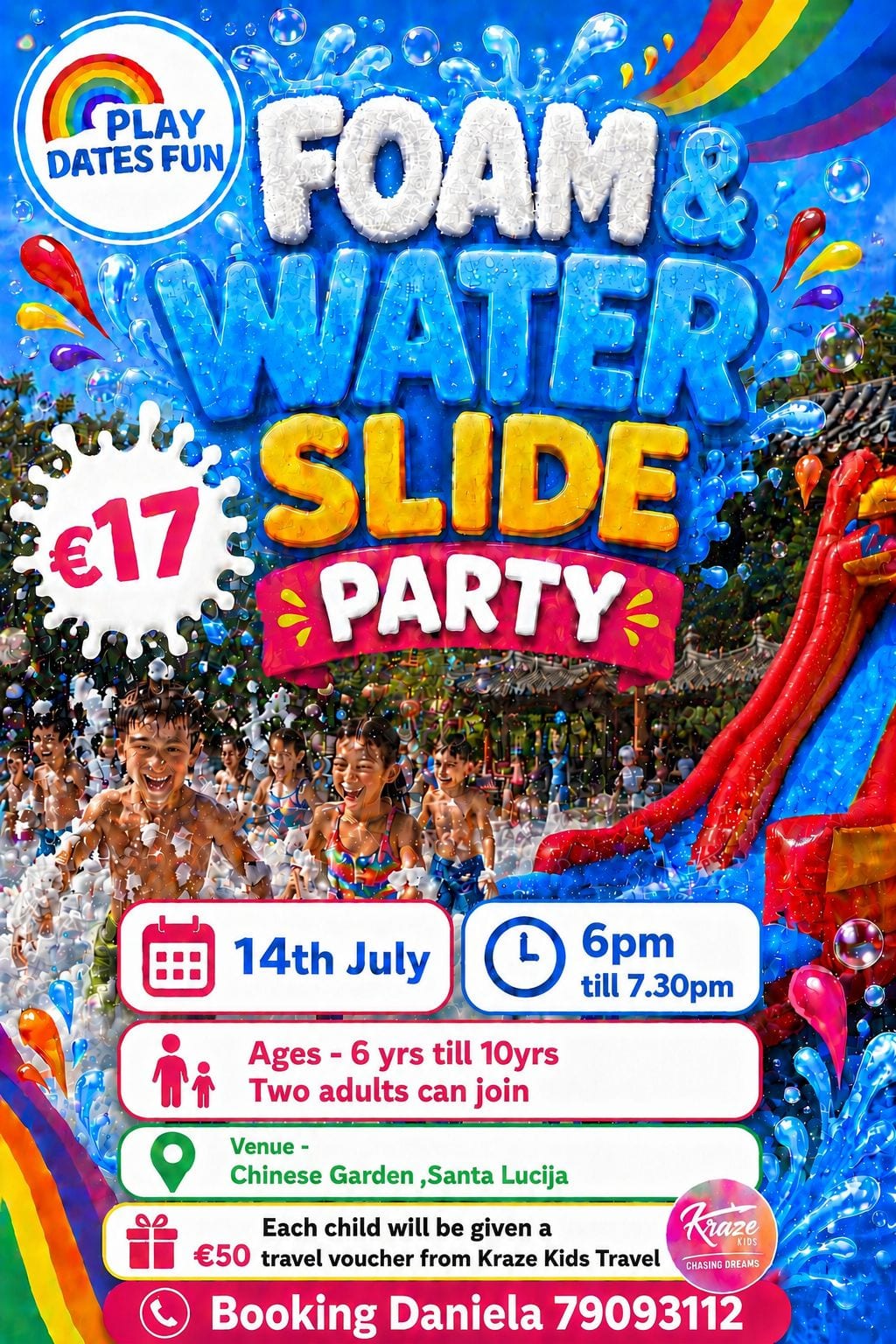 Foam Water Party (6-10 years)