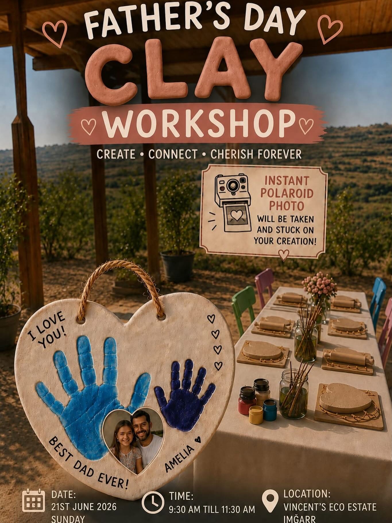 Father & Child Clay Heart Workshop