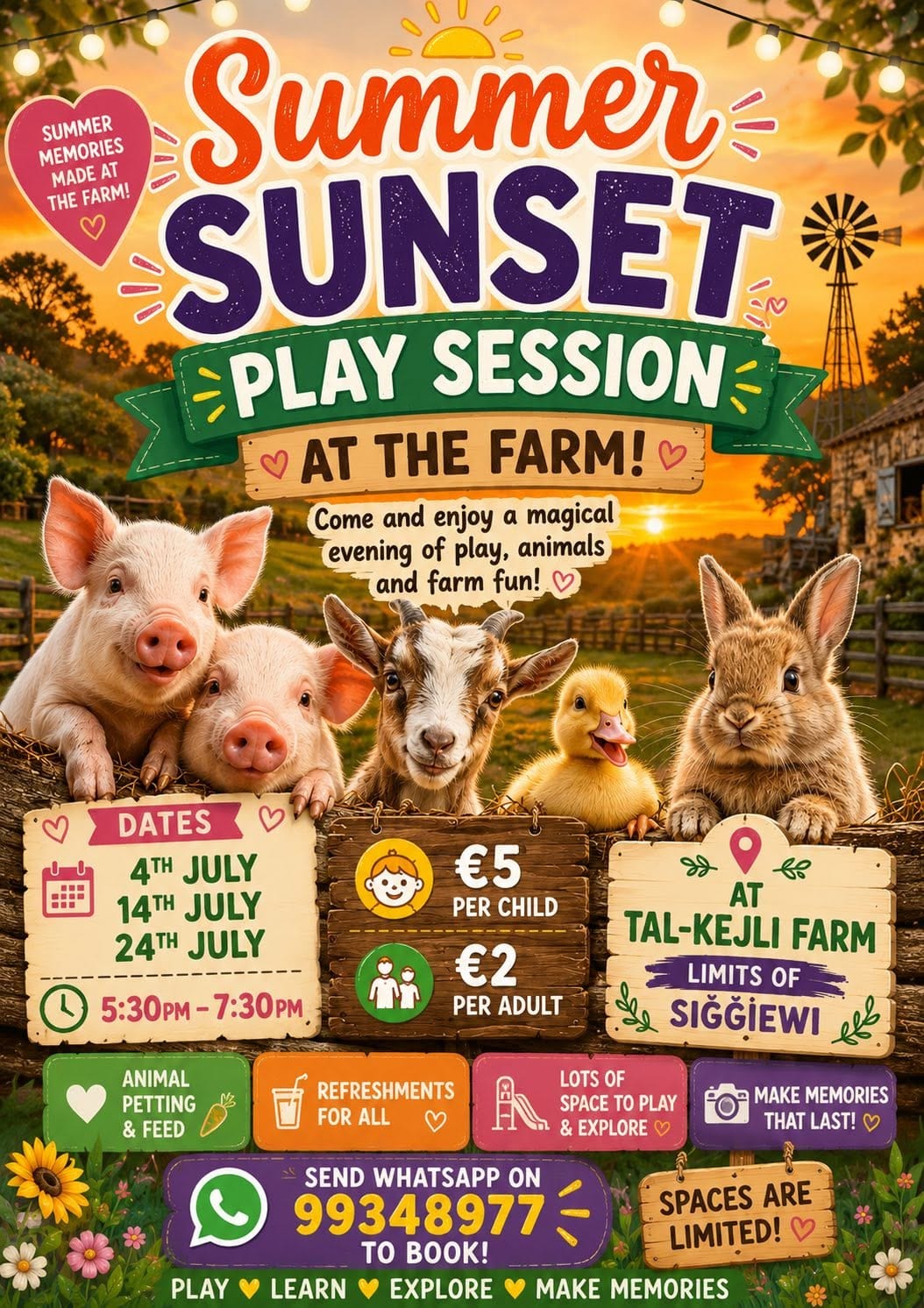 Animal Feeding & Play Sessions