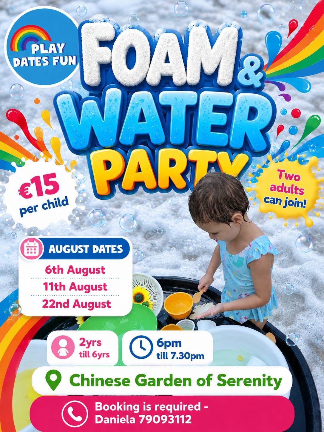Foam Water Party (2-6 years)