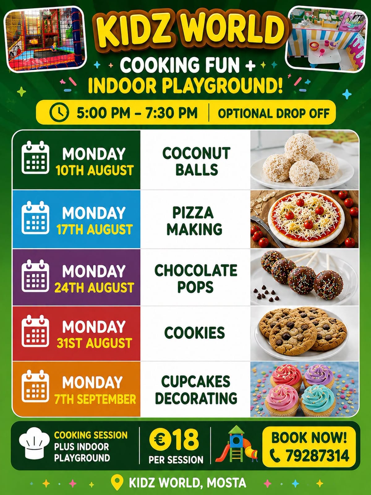 Indoor play & Cooking Fun