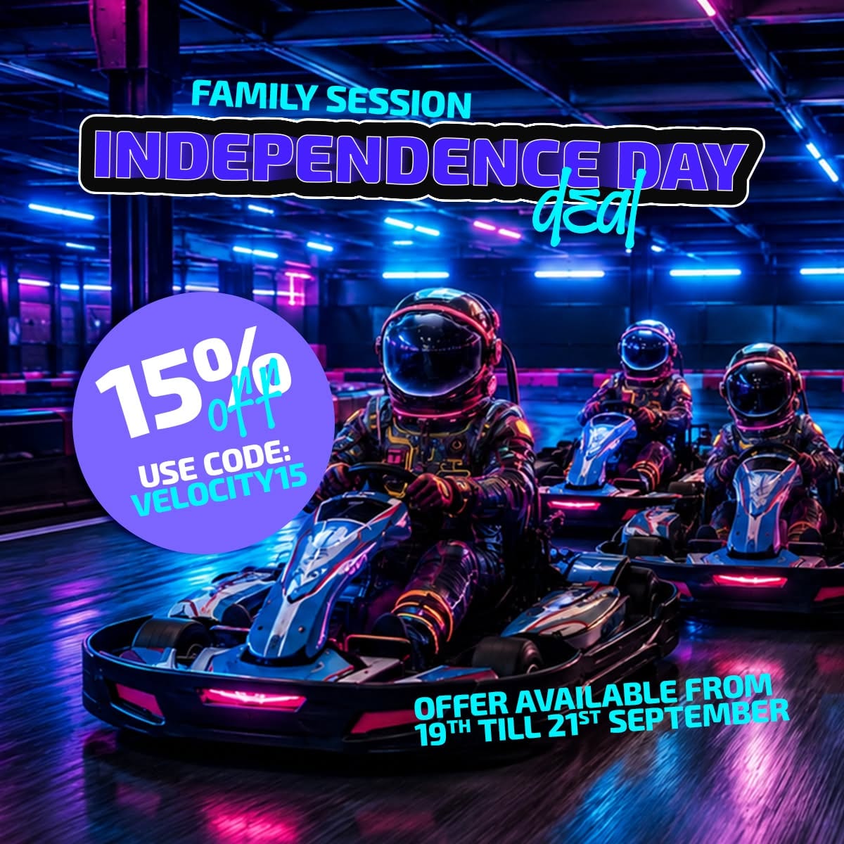 Racing Track Family Sessions (8+ years)