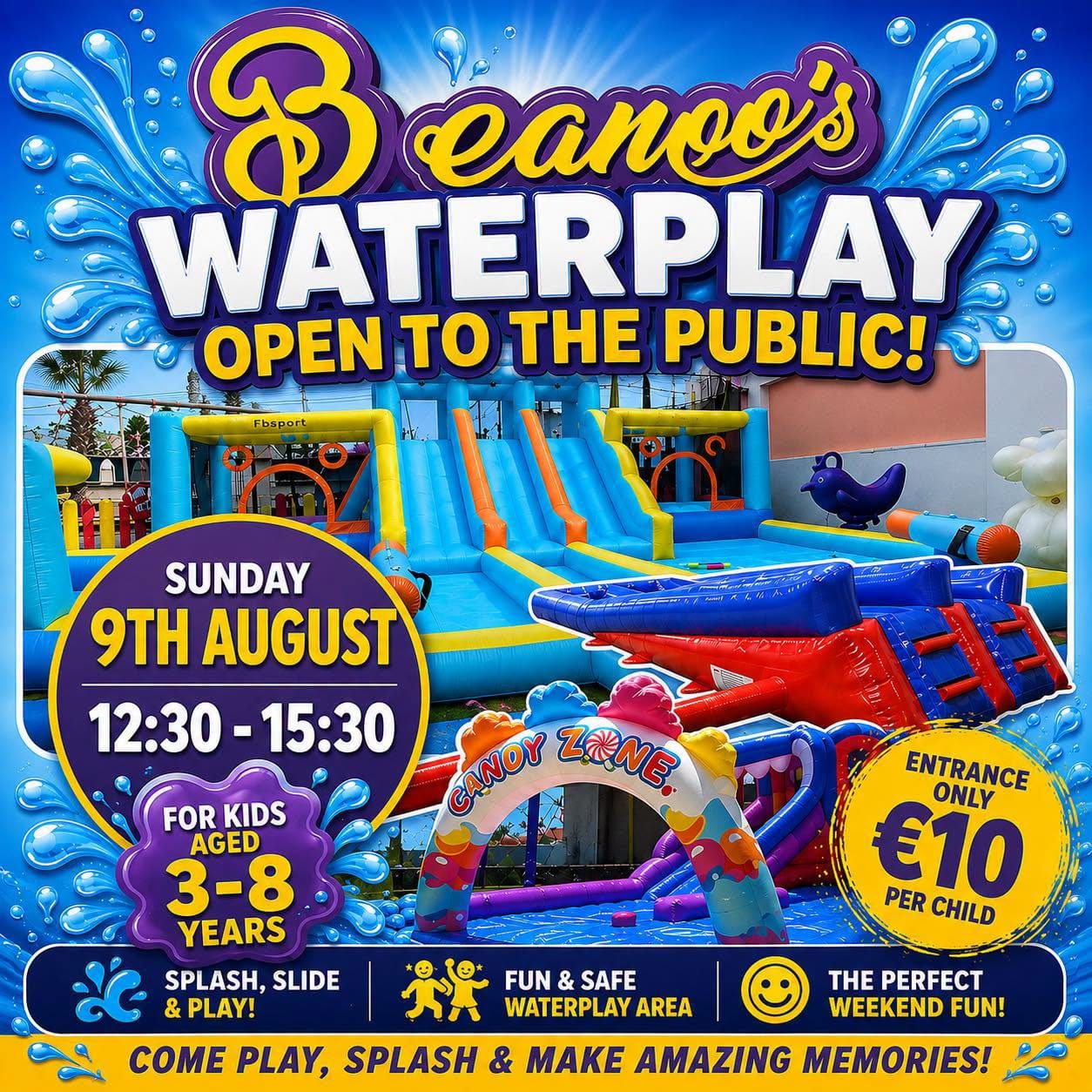 Water Play Session (3-8 years)